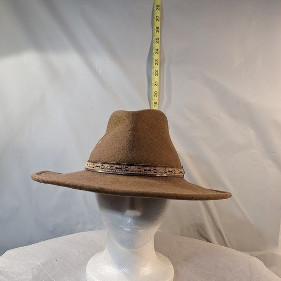 Stetson Brown Felt Wide Brim Hat  Decorative Band for Men Women Outdoor Style - Picture 3 of 13